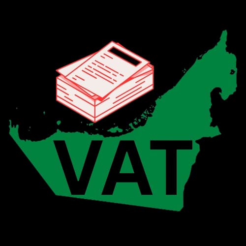 VAT registration documents and calculator with UAE currency